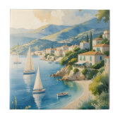  stijl Cote d'Azur Franse reizen Tegeltje (Voorkant)