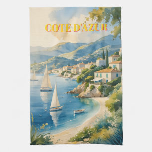 stijl Cote d'Azur Franse reizen Theedoek