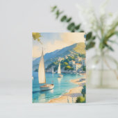  stijl Cote d'Azur Franse reizen Uitnodiging Briefkaart (Staand voorkant)