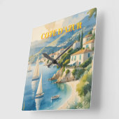 stijl Cote d'Azur Franse reizen Vierkante Klok (Hoek)