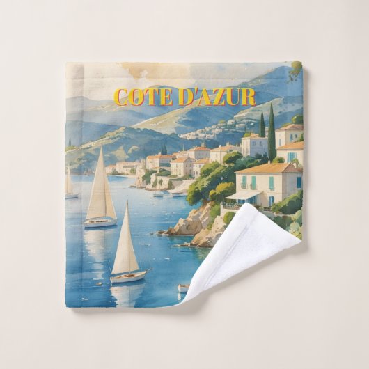  stijl Cote d'Azur Franse reizen Washandje (Wasdoekje)
