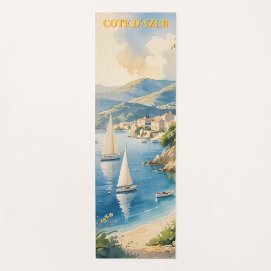  stijl Cote d'Azur Franse reizen Yogamat (Voorkant)