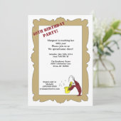 stijl Crawfish Fleur de Lis Birthday White Kaart (Staand voorkant)