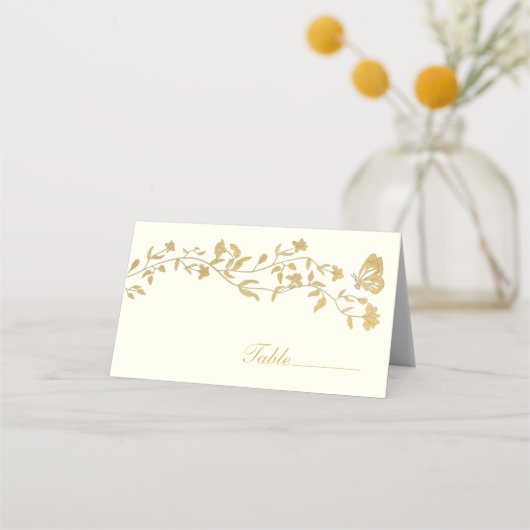  Stijl Cream Trouwtafel Place Card Plaatskaartje (Voorkant)