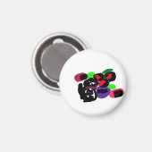 Stijl Dalmatische rozen Magneet (Voorkant / Achterkant)