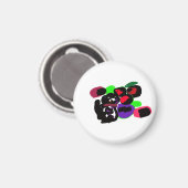 Stijl Dalmatische rozen Magneet (Voorkant / Achterkant)