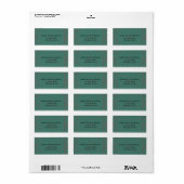 Stijl - Damask groen n grijs adresetiket Etiket (Full Sheet)