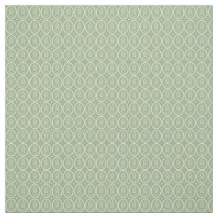  stijl Deco Pattern Print Sage Green Ecru  Stof