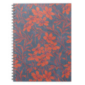  stijl Denin Floral Spiral Notitieboek (Voorkant)