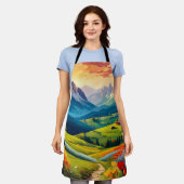 stijl Dolomieten Italië Art Schort (Gedragen)