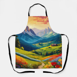 stijl Dolomieten Italië Art Schort