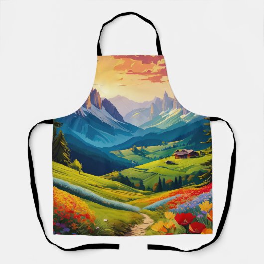 stijl Dolomieten Italië Art Schort (Voorkant)