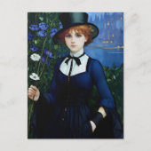  Stijl  Donker Academie Meisje Portret Briefkaart (Voorkant)