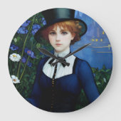  Stijl  Donker Academie Meisje Portret Grote Klok (Voorkant)