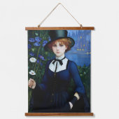  Stijl  Donker Academie Meisje Portret Hangend Wandkleed (Voorkant)