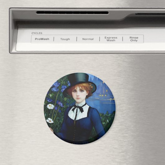  Stijl  Donker Academie Meisje Portret Magneet (Insitu (Vaatwasser))