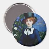  Stijl  Donker Academie Meisje Portret Magneet (Voorkant / Achterkant)