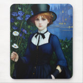  Stijl  Donker Academie Meisje Portret Muismat (Voorkant)