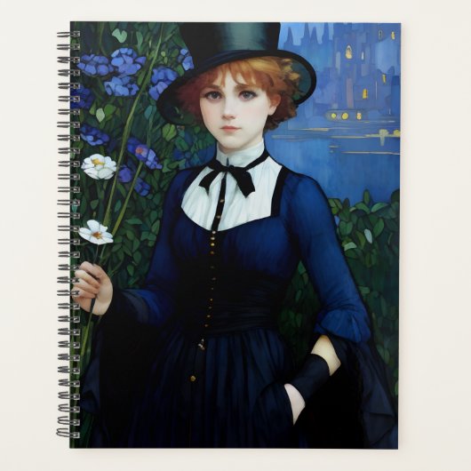  Stijl  Donker Academie Meisje Portret Planner (Voorkant)