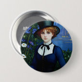 Stijl Donker Academie Meisje Portret Ronde Button 7,6 Cm (Voorkant /achterkant)