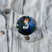  Stijl  Donker Academie Meisje Portret Ronde Button 7,6 Cm (In situ)