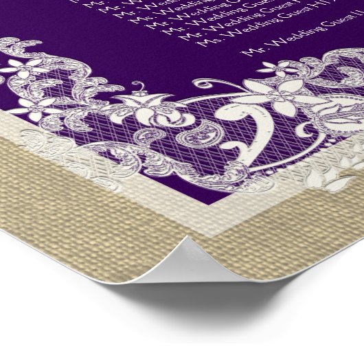  stijl, donker Paars AZ Poster (Hoek)