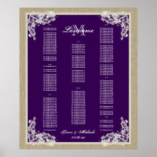 stijl, donker Paars AZ Poster