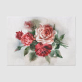 stijl donkerlicht rood en roze rozen tissuepapier (Voorkant)