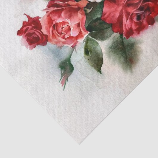 stijl donkerlicht rood en roze rozen tissuepapier (Detail)