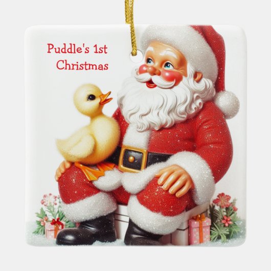  stijl Duckling Christmas Ornament (Voorkant)
