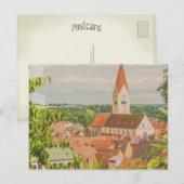  stijl Duitse dorp Briefkaart (Voorkant / Achterkant)