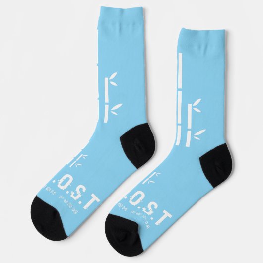 Stijl: Duurzame Premium Crew Sock (Lichtblauw) Sokken (Links)