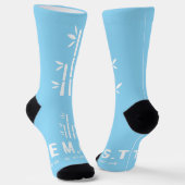 Stijl: Duurzame Premium Crew Sock (Lichtblauw) Sokken (Gebogen)