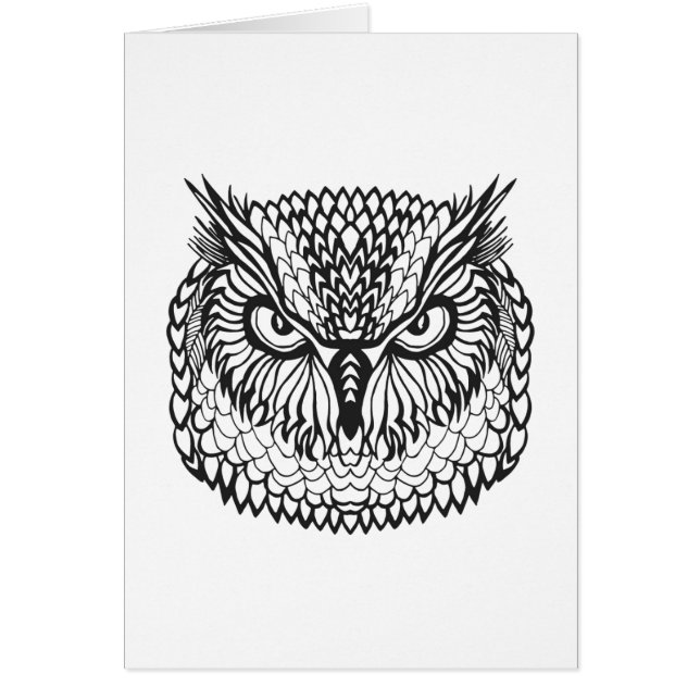 Stijl Eagle Owl Head (Voorkant)