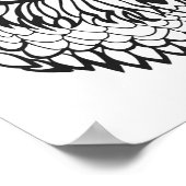 Stijl Eagle Owl Head 2 Poster (Hoek)