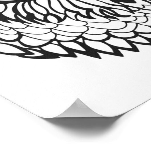 Stijl Eagle Owl Head 2 Poster (Hoek)