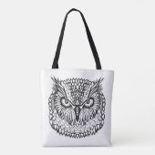 Stijl Eagle Owl Head 2 Tote Bag (Achterkant)