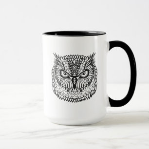 Stijl Eagle Owl Head Mok