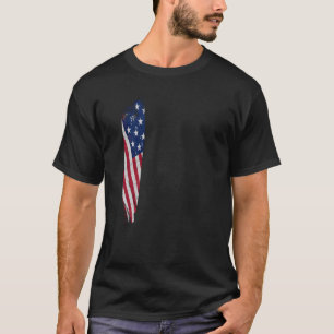 Stijl Echte Kleuren Vlag Amerika T-shirt