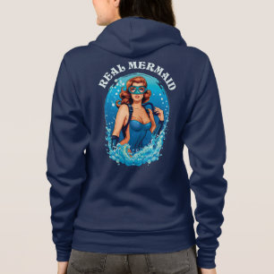  stijl echte zeemeermin - Vrouw duiker Hoodie
