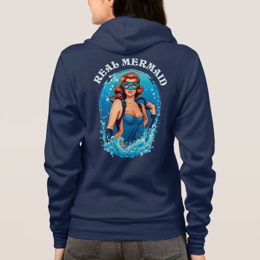 stijl echte zeemeermin - Vrouw duiker Hoodie (Achterkant)