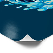  stijl echte zeemeermin - Vrouw duiker Perfect Poster (Hoek)