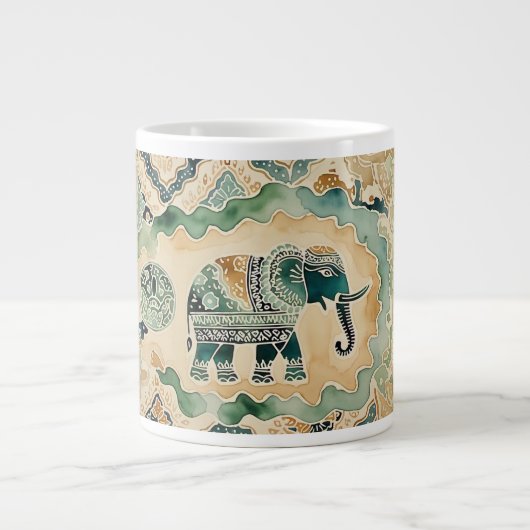 stijl, Elephant Batik Soul Grote Koffiekop (Voorkant)
