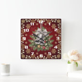 Stijl en elegante  en mooie kerst vierkante klok (Huis)