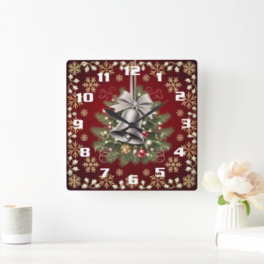 Stijl en elegante  en mooie kerst vierkante klok (Huis)