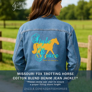 Stijl en gratie Fox Trotter Silhouet Denim Jacket