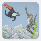 Stijl en mogelijkheden vierkante sticker (Voorkant)