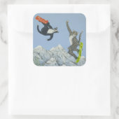 Stijl en mogelijkheden vierkante sticker (Tas)