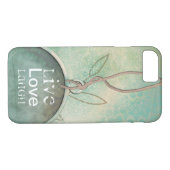  stijl Faux Lace Live, Love, Laugh Case-Mate iPhone Case (Achterkant (Horizontaal))