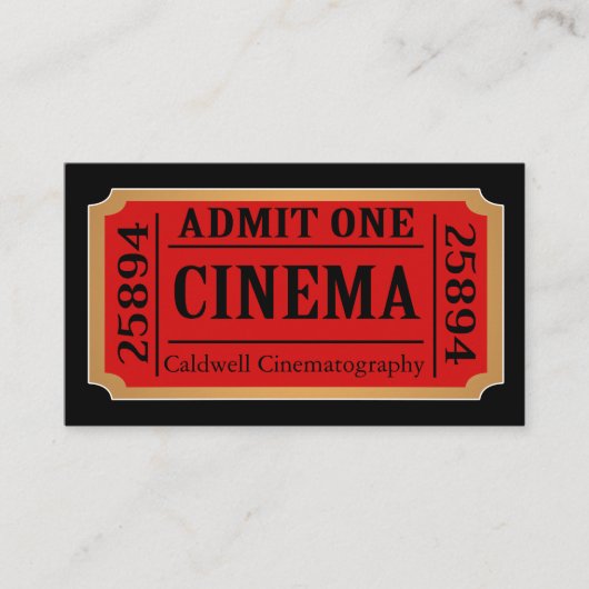 stijl film ticket stub (Voorkant)